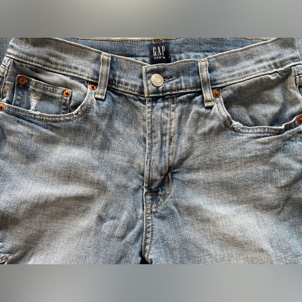 GAP distressed best girlfriend denim